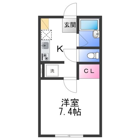 TJ鳴滝 B棟の物件間取画像